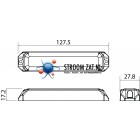 LED flitser Axixtech ministealth 6 Leds ECE R65 vlakke montage Oranje